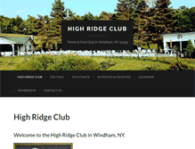 Tablet Screenshot of highridgeclub.com